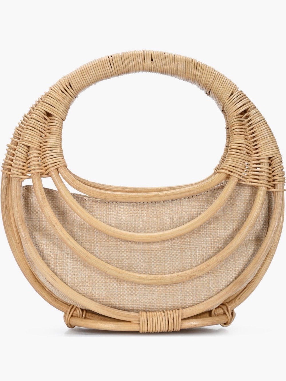 NEW Antik Kraft Wicker Structured Handheld vacation bag- Natural - Picture 1 of 8
